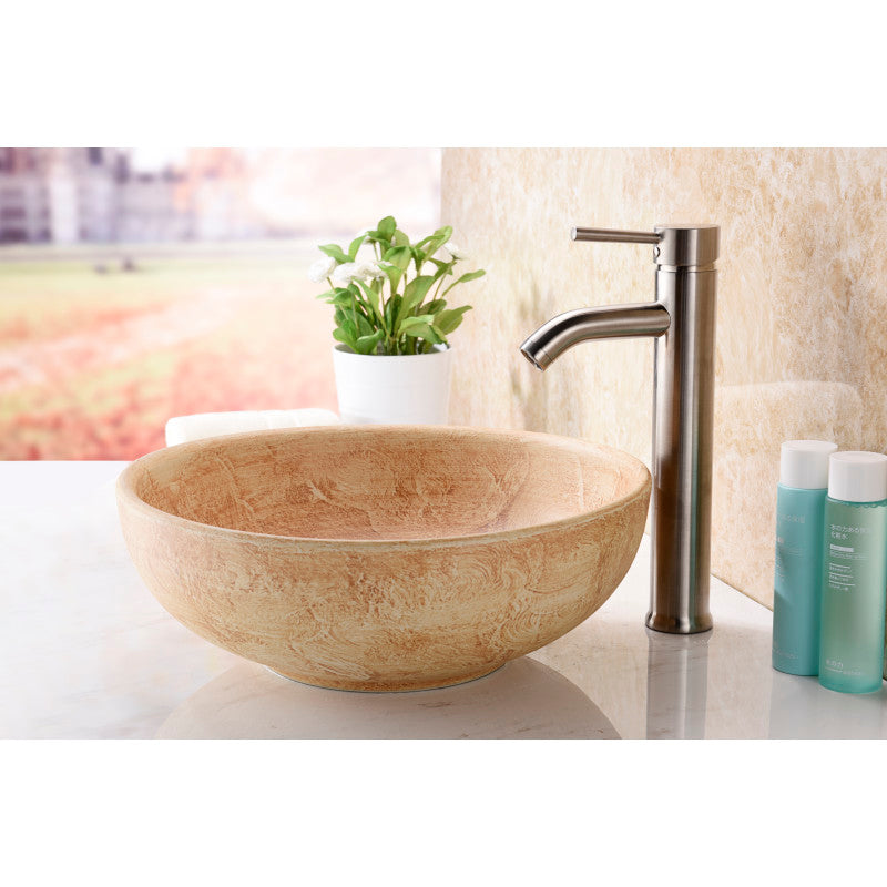 Earthen Series Vessel Sink in Creamy Beige