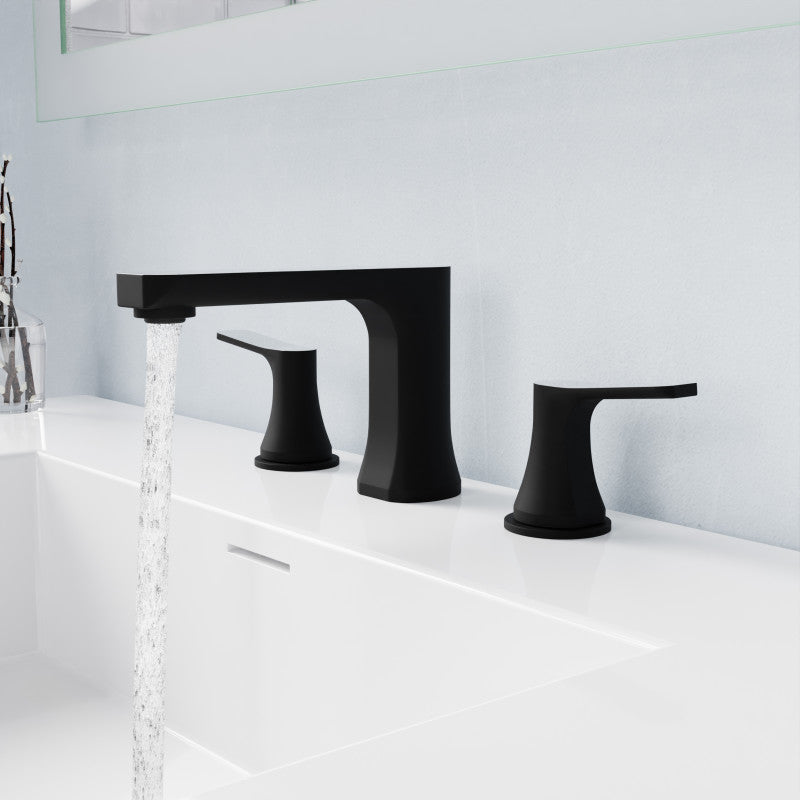 2-Handle 3-Hole 8 in. Widespread Bathroom Faucet With Pop-up Drain
