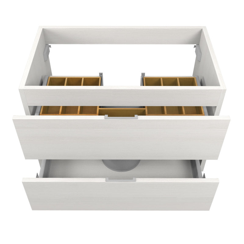 Conques 30 in W x 20 in H x 18 in D Bath Vanity with Cultured Marble Vanity Top in White with White Basin