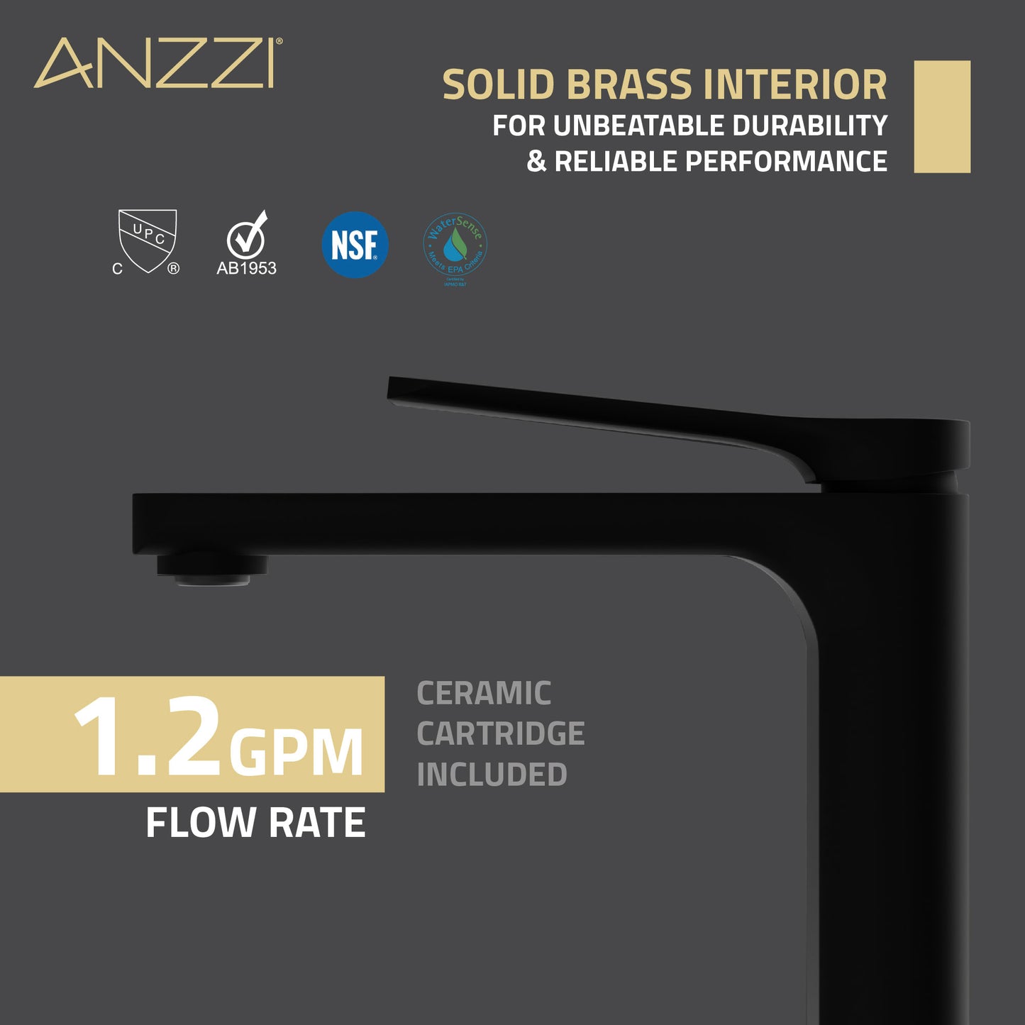 Single Handle Single Hole Bathroom Vessel Sink Faucet With Pop-up Drain