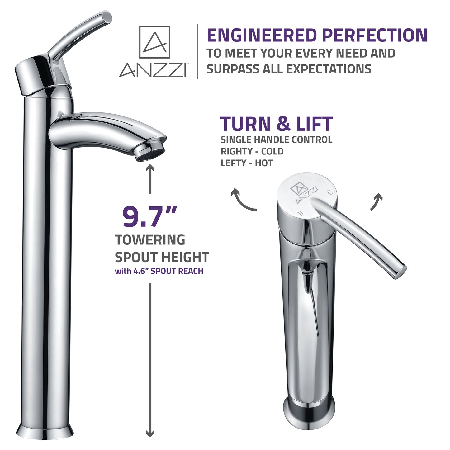 Quartet Single Hole Single-Handle Bathroom Faucet