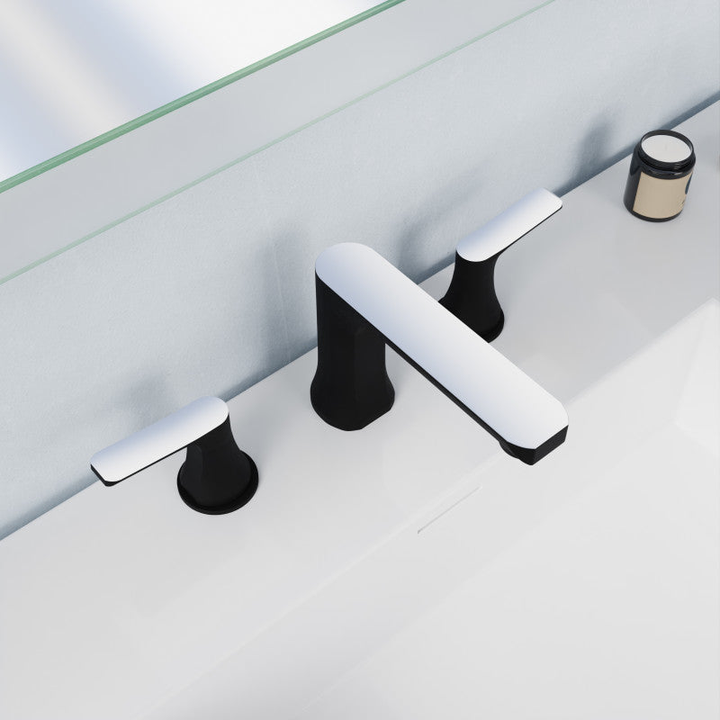 2-Handle 3-Hole 8 in. Widespread Bathroom Faucet With Pop-up Drain