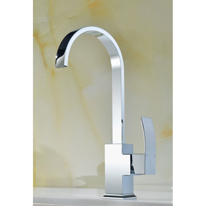 KAZ2318-035 - VANGUARD Undermount Stainless Steel 23 in. Single Bowl Kitchen Sink and Faucet Set with Opus Faucet in Polished Chrome