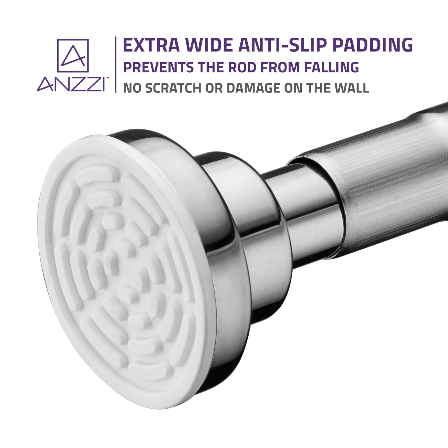 48-88 Inches Shower Curtain Rod with Shower Hooks