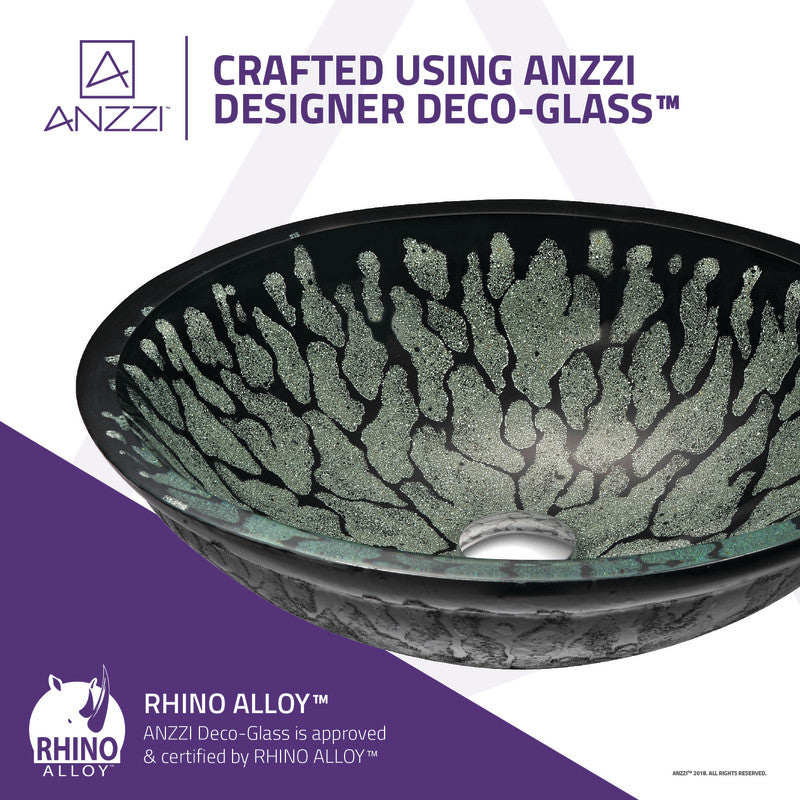 Patuvendi Series Deco-Glass Vessel Sink in Lustrous Black