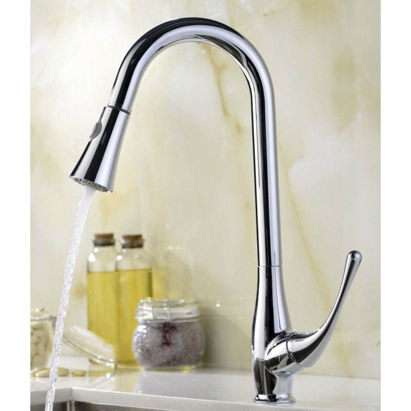 VANGUARD Undermount 30 in. Single Bowl Kitchen Sink with Singer Faucet