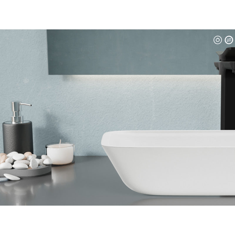 Innovio Rectangle Glass Vessel Bathroom Sink