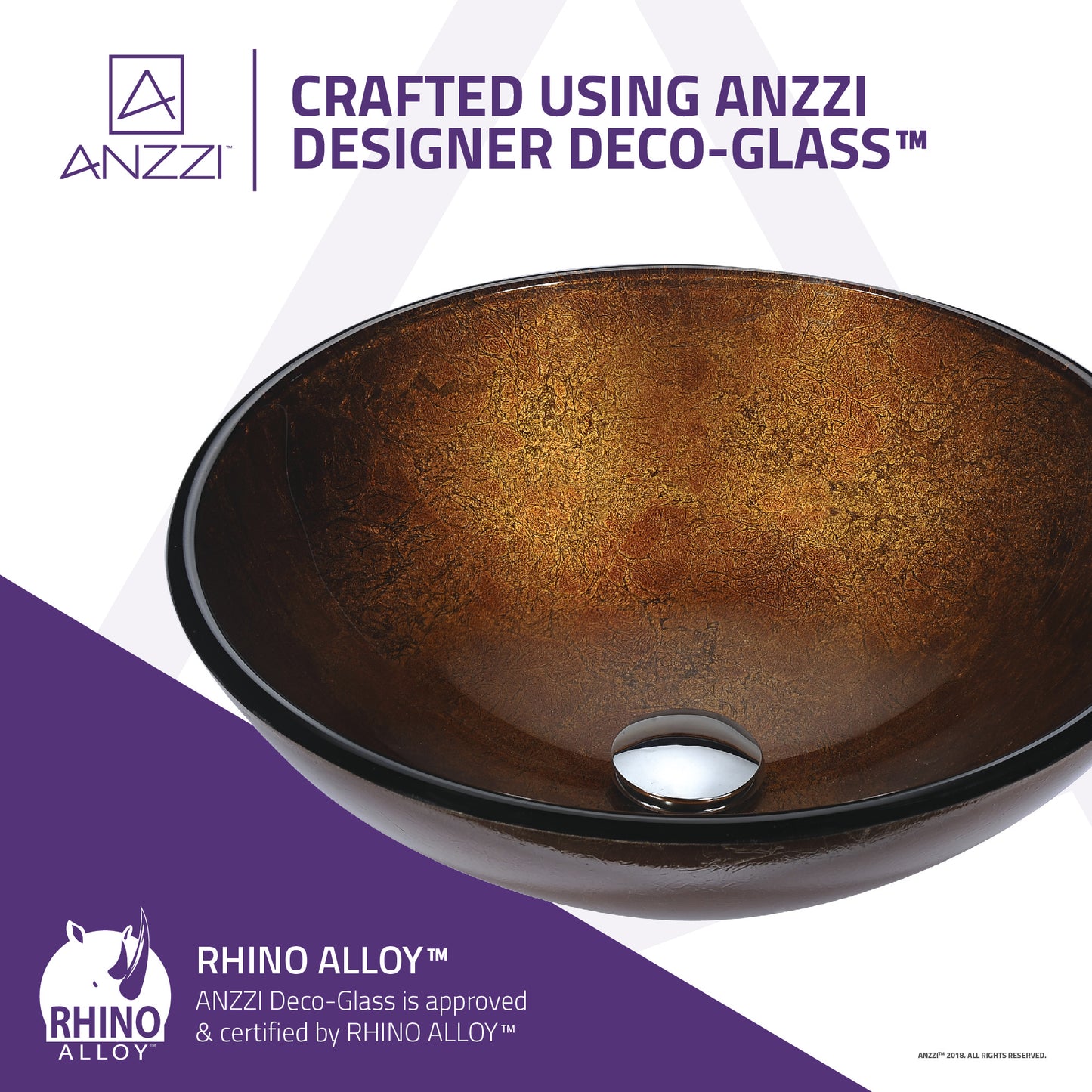 Gardena Series Deco-Glass Vessel Sink