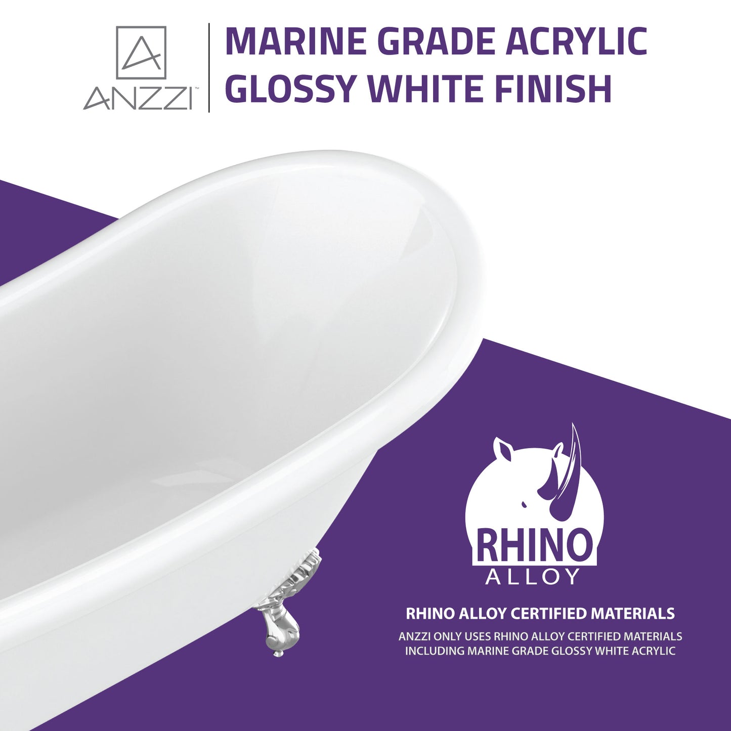Clawfoot Series 69 in. x 28 in. Soaking Freestanding Bathtub with Center Drain in White with Polished Chrome Feet
