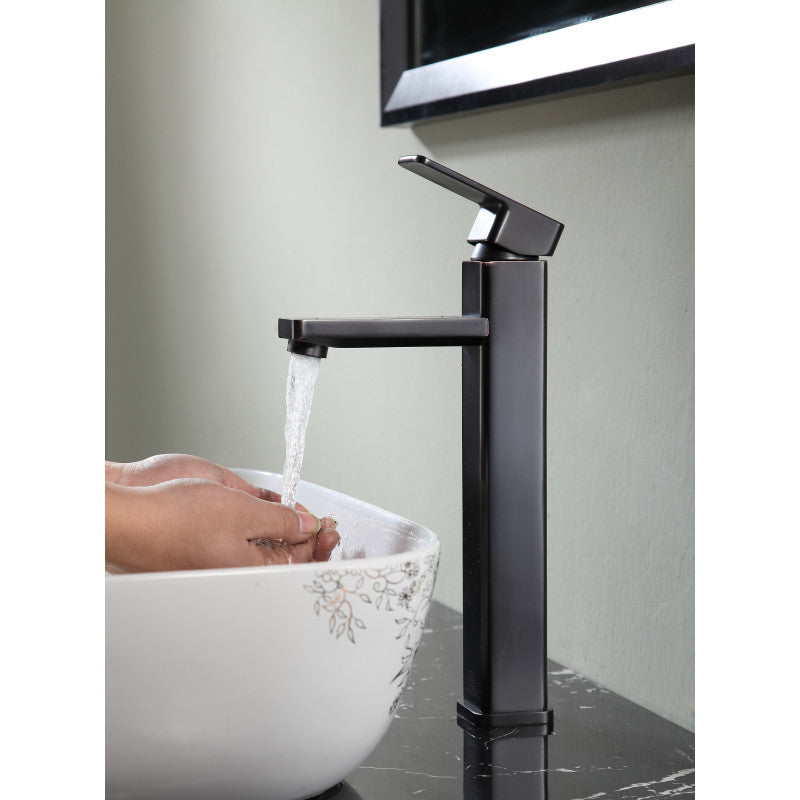 Nettuno Single Handle Vessel Sink Bathroom Faucet