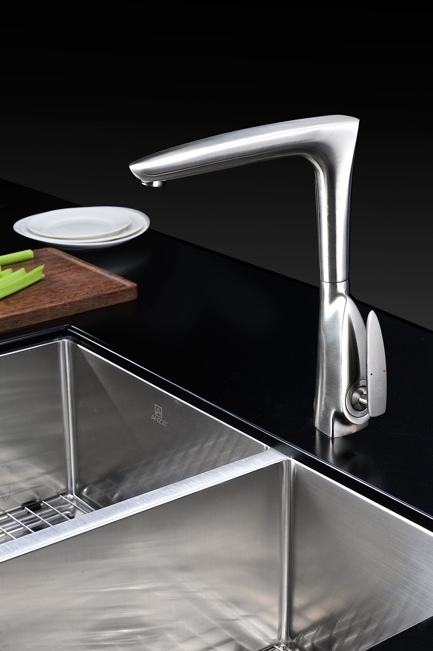 KF-AZ034BN - Timbre Series Single-Handle Standard Kitchen Faucet in Brushed Nickel