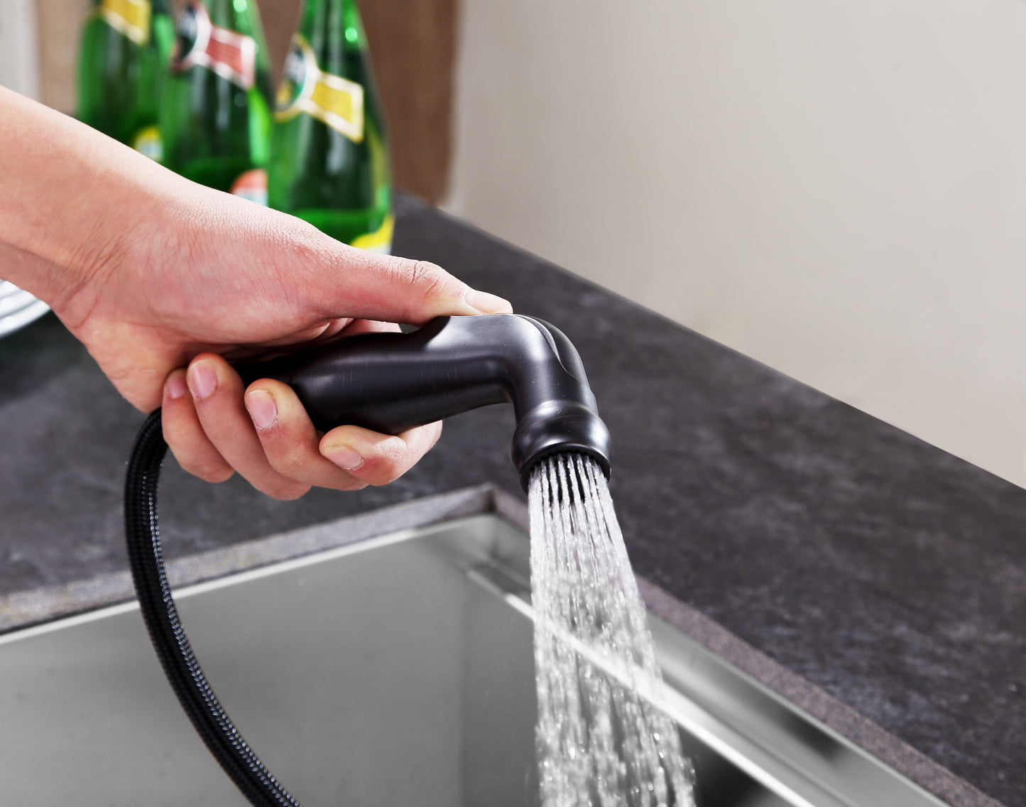 Farnese Single-Handle Standard Kitchen Faucet with Side Sprayer
