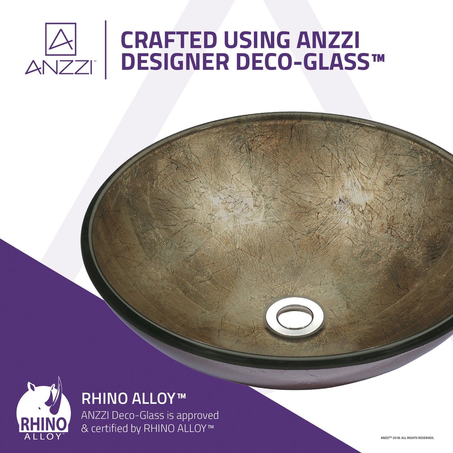 Tara Series Deco-Glass Vessel Sink