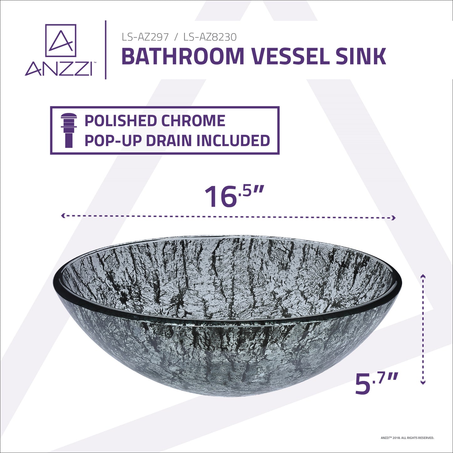Gardena Series Deco-Glass Vessel Sink