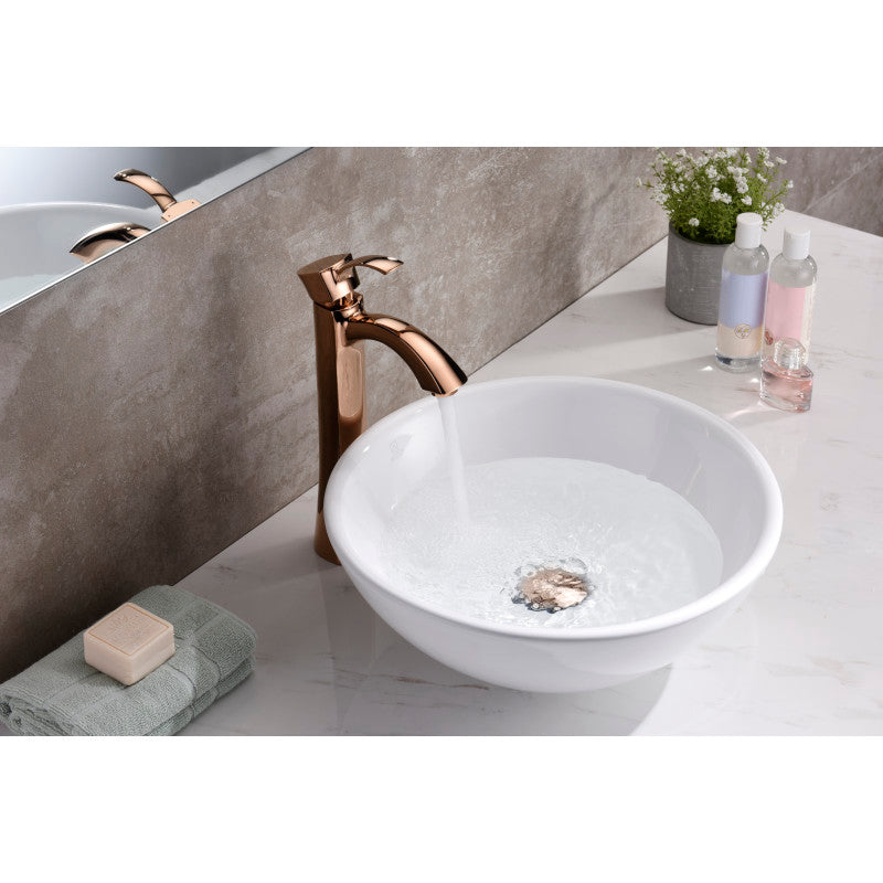 Deux Series Ceramic Vessel Sink in White