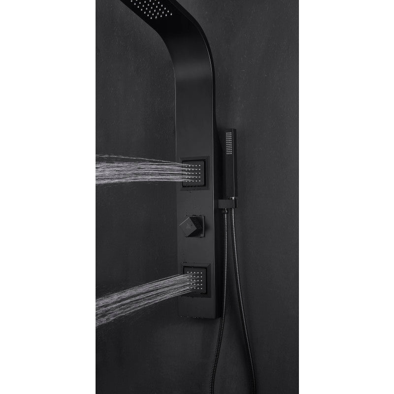 Aura 2-Jetted Shower Panel with Heavy Rain Shower & Spray Wand