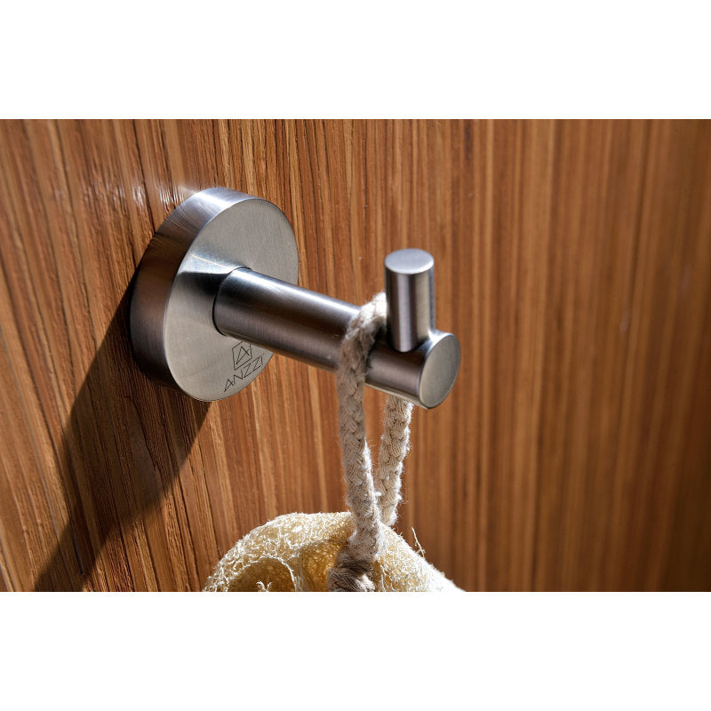 Caster Series Robe Hook in Brushed Nickel
