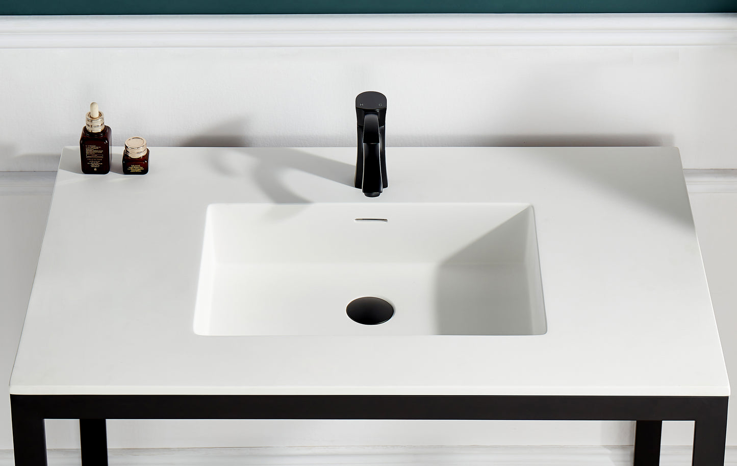 Orchard 36 in. Console Sink with Glossy White Counter Top