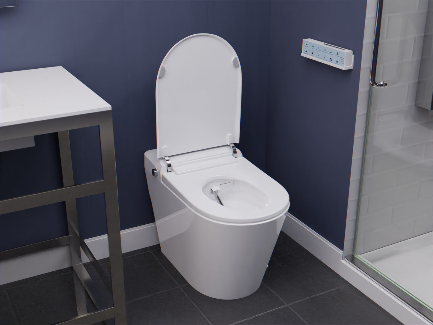 ENVO Echo Elongated Smart Toilet Bidet in White with Auto Open, Auto Flush, Voice and Wifi Controls