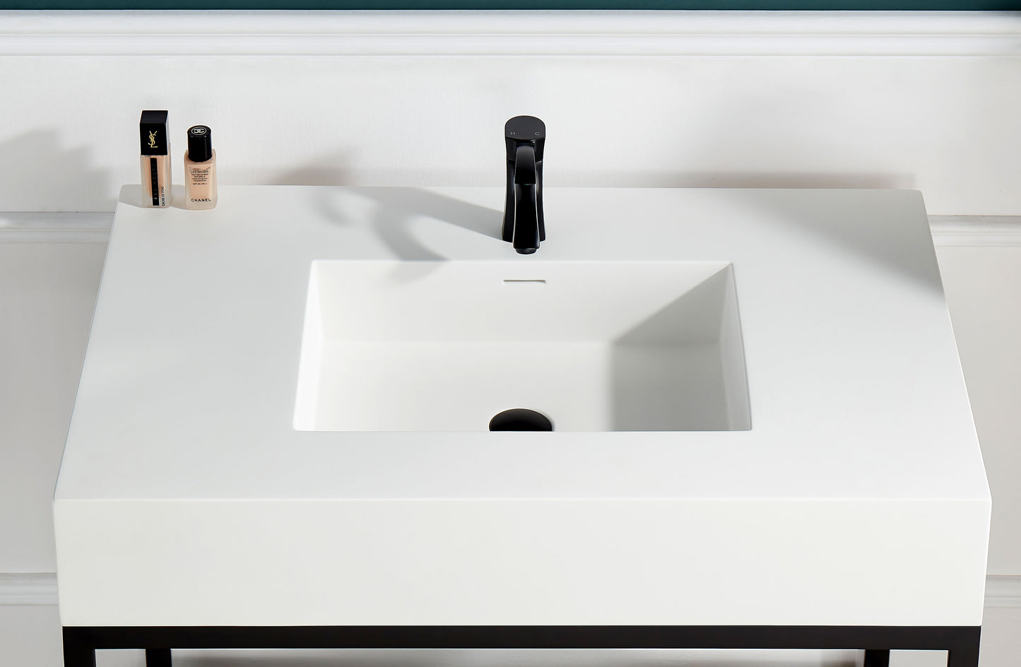 Ventura 36 in. Console Sink with Matte White Counter Top