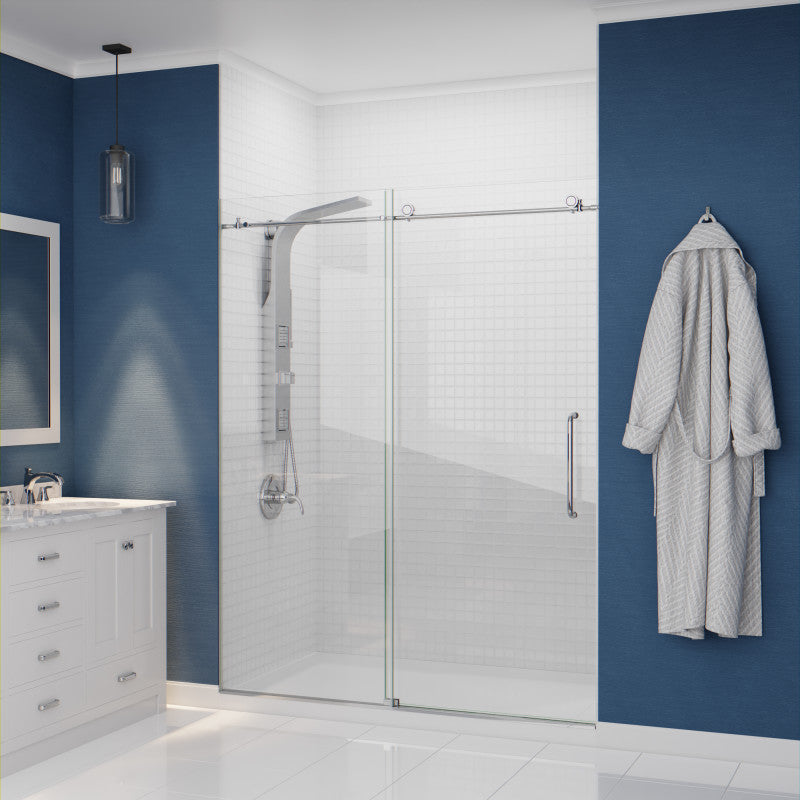 SP-AZ078BS - Aura Retro-Fit Series 39 in. 2-Jetted Shower Tower with Heavy Rain Shower and Jets and Spray Wand in Brushed Steel
