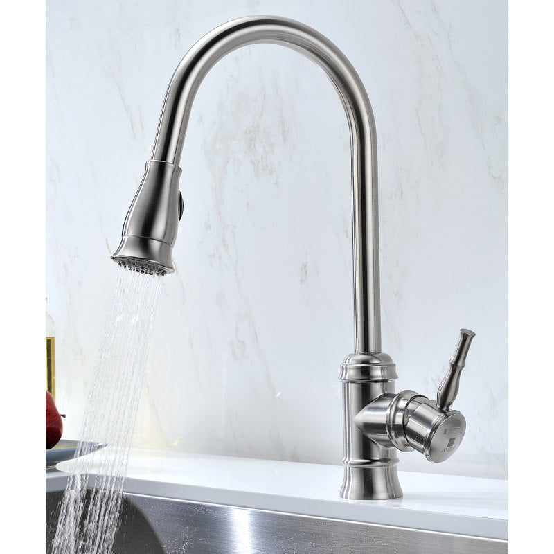 MOORE Undermount 32 in. Double Bowl Kitchen Sink with Sails Faucet