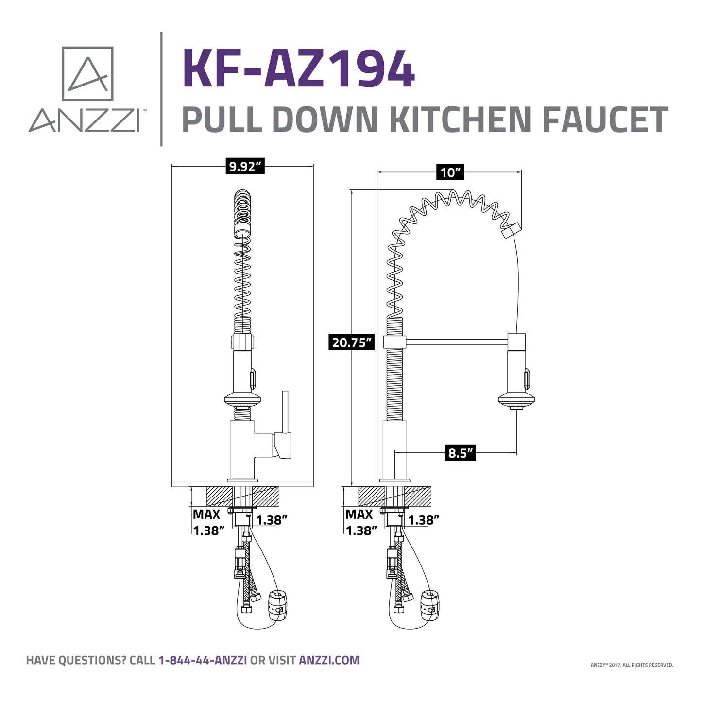 Step Single Handle Pull-Down Sprayer Kitchen Faucet