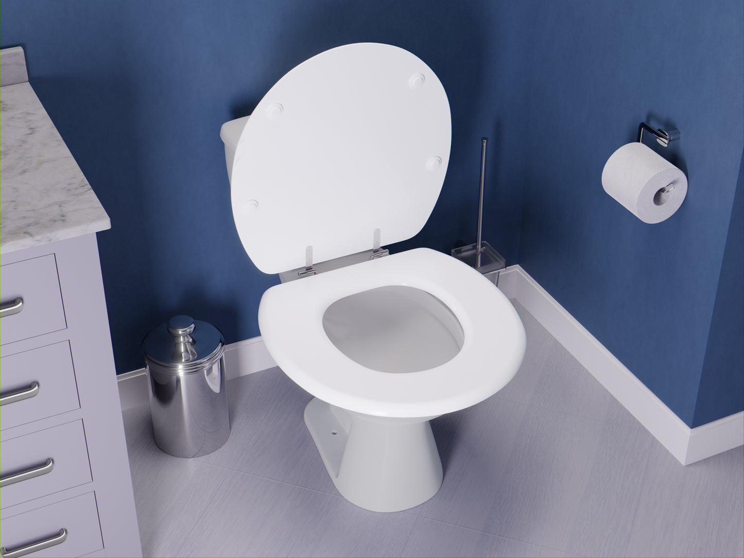 XL COMFORT Round Closed Toilet Seat in White