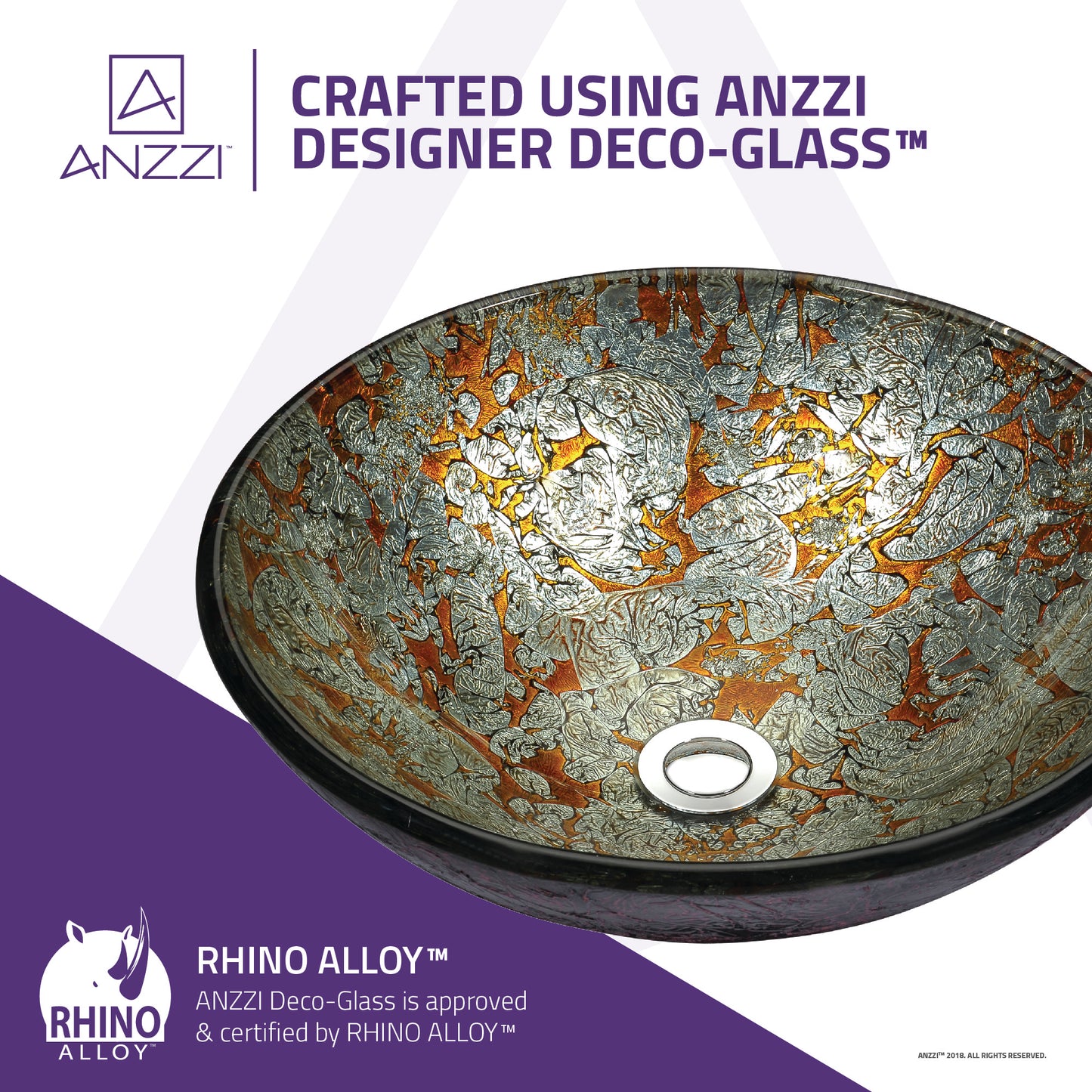 Tara Series Deco-Glass Vessel Sink