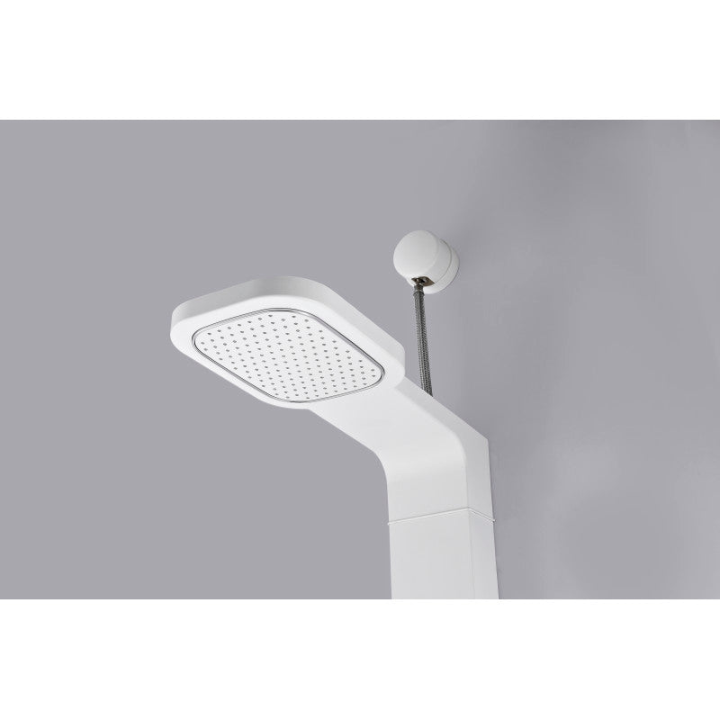 Inland Series 44 in. Full Body Shower Panel System with Heavy Rain Shower and Spray Wand in White