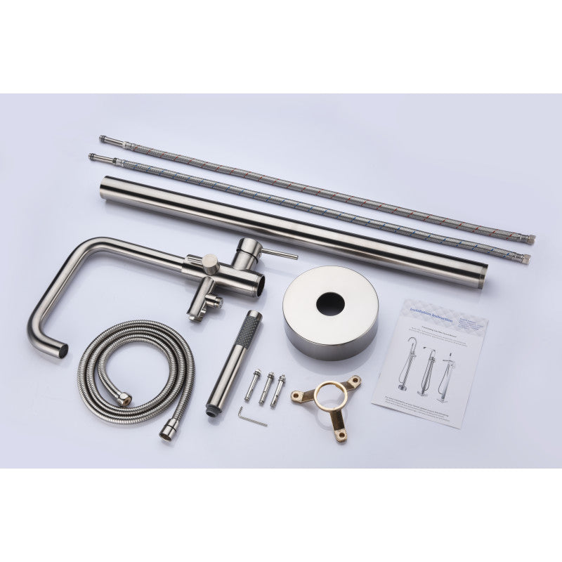 Moray Series 2-Handle Freestanding Tub Faucet with Hand Shower