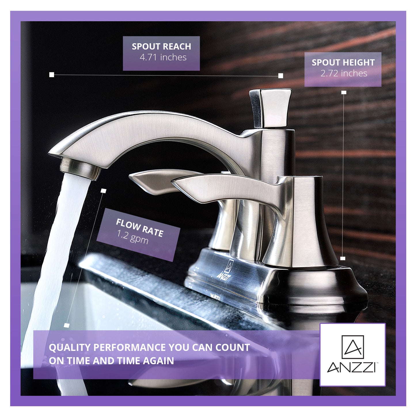 Vista Series 4 in. Centerset 2-Handle Mid-Arc Bathroom Faucet