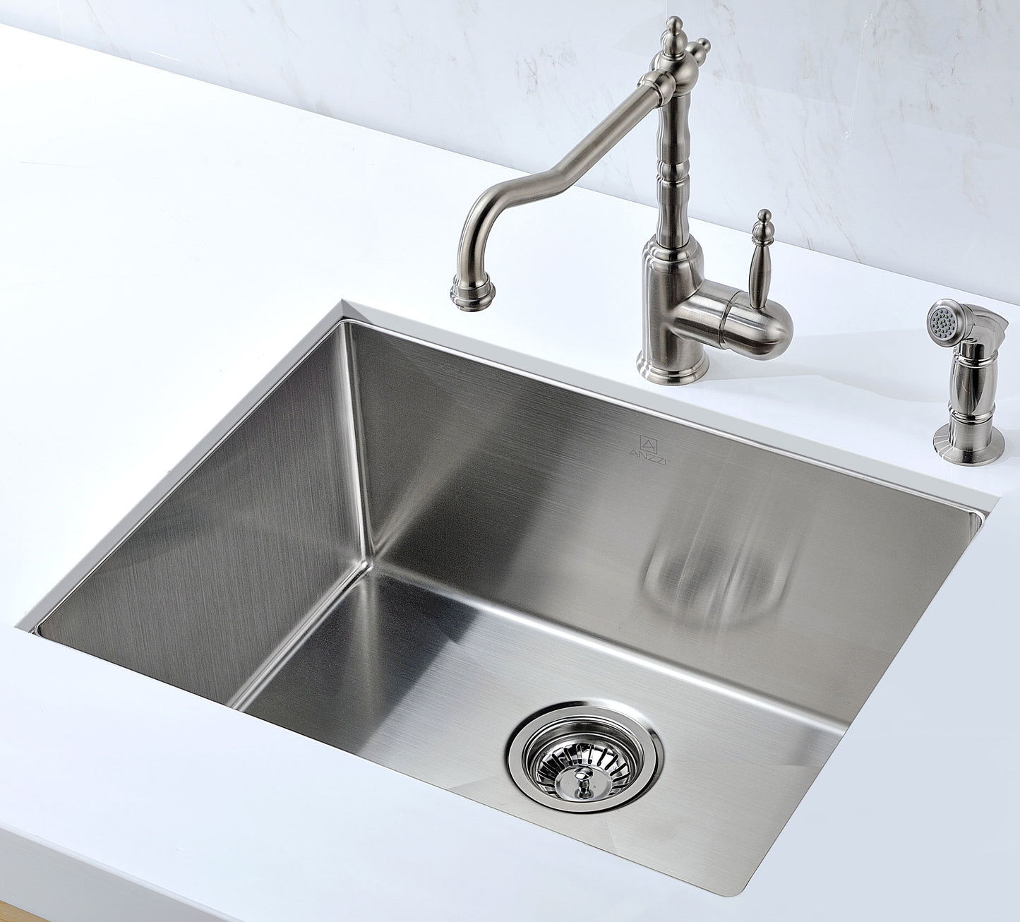 Vanguard Undermount Stainless Steel 23 in. 0-Hole Single Bowl Kitchen Sink in Brushed Satin
