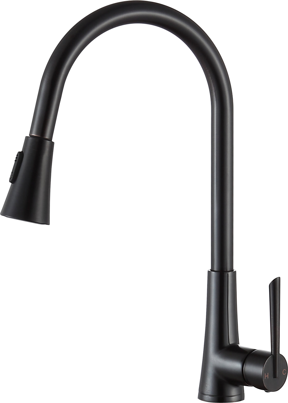 KF-AZ216ORB - ANZZI Tulip Series 17.72 in.H Single-Handle Pull-Out Sprayer Kitchen Faucet with Brass Material in Oil Rubbed Bronze Finish