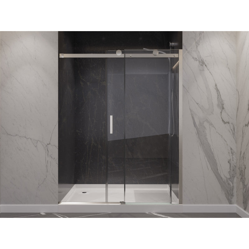Rhodes Series 60 in. x 76 in. Frameless Sliding Shower Door with Handle