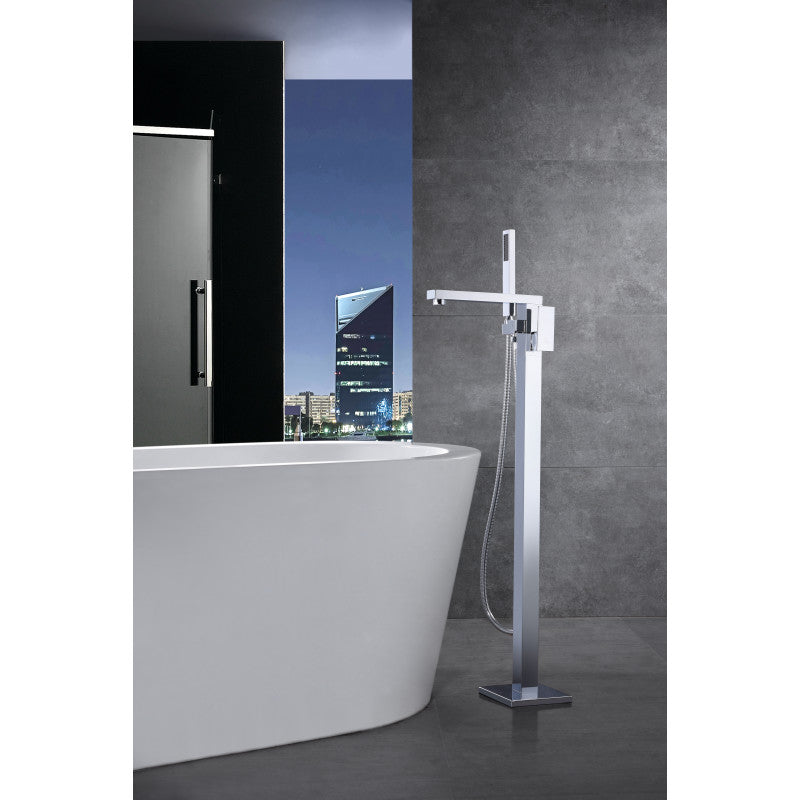FS-AZ0037CH - Khone 2-Handle Claw Foot Tub Faucet with Hand Shower in Polished Chrome