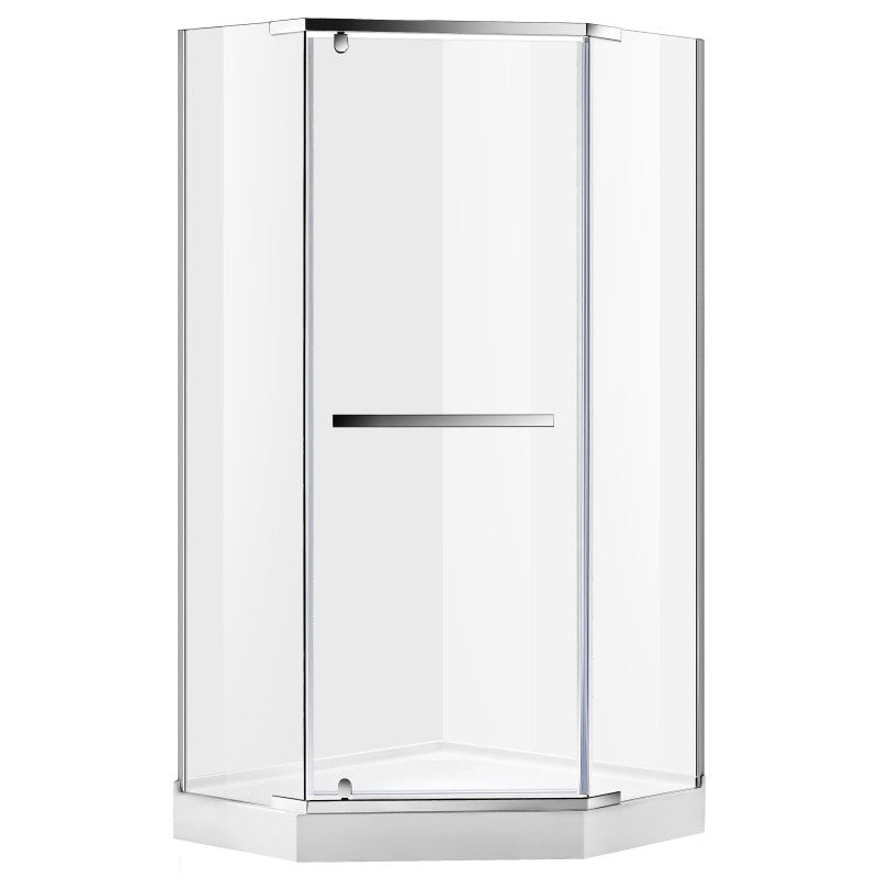 Castle Series 49 in. x 72 in. Semi-Frameless Shower Door with TSUNAMI GUARD