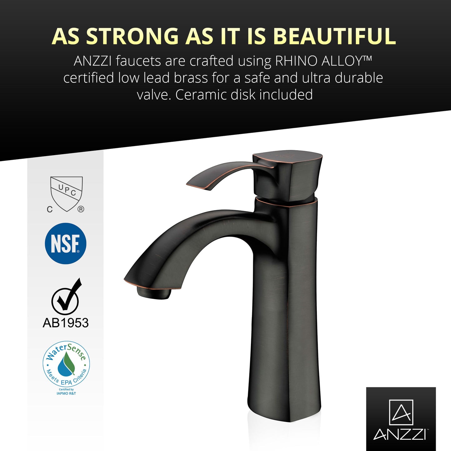 Rhythm Series Single Hole Single-Handle Mid-Arc Bathroom Faucet