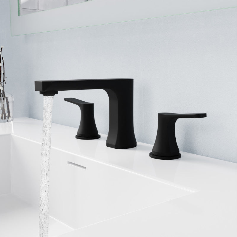 2-Handle 3-Hole 8 in. Widespread Bathroom Faucet With Pop-up Drain