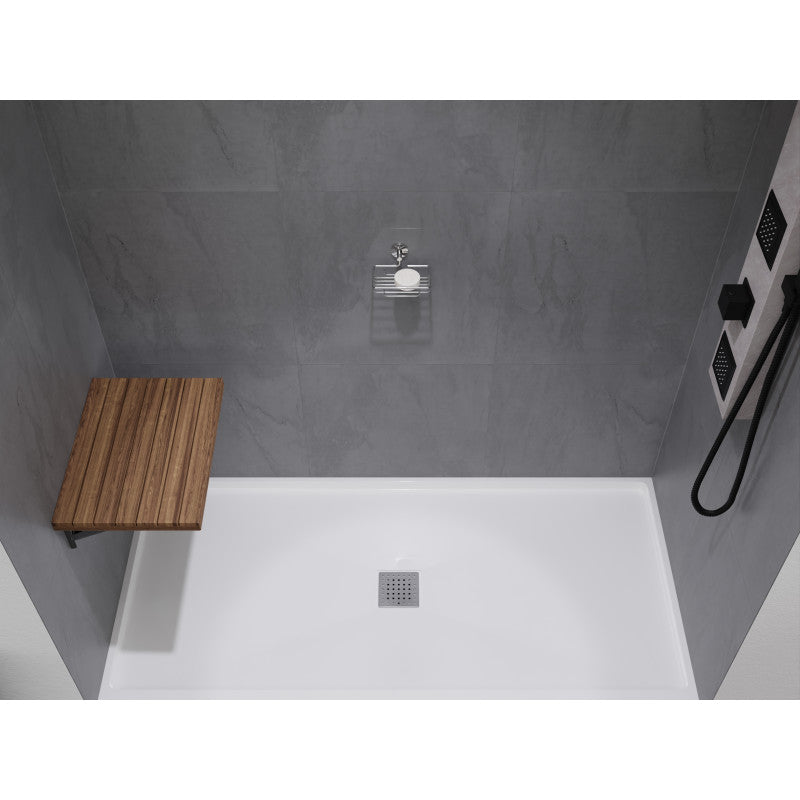 Goreme 24 in. Teak Wall Mounted Shower Seat
