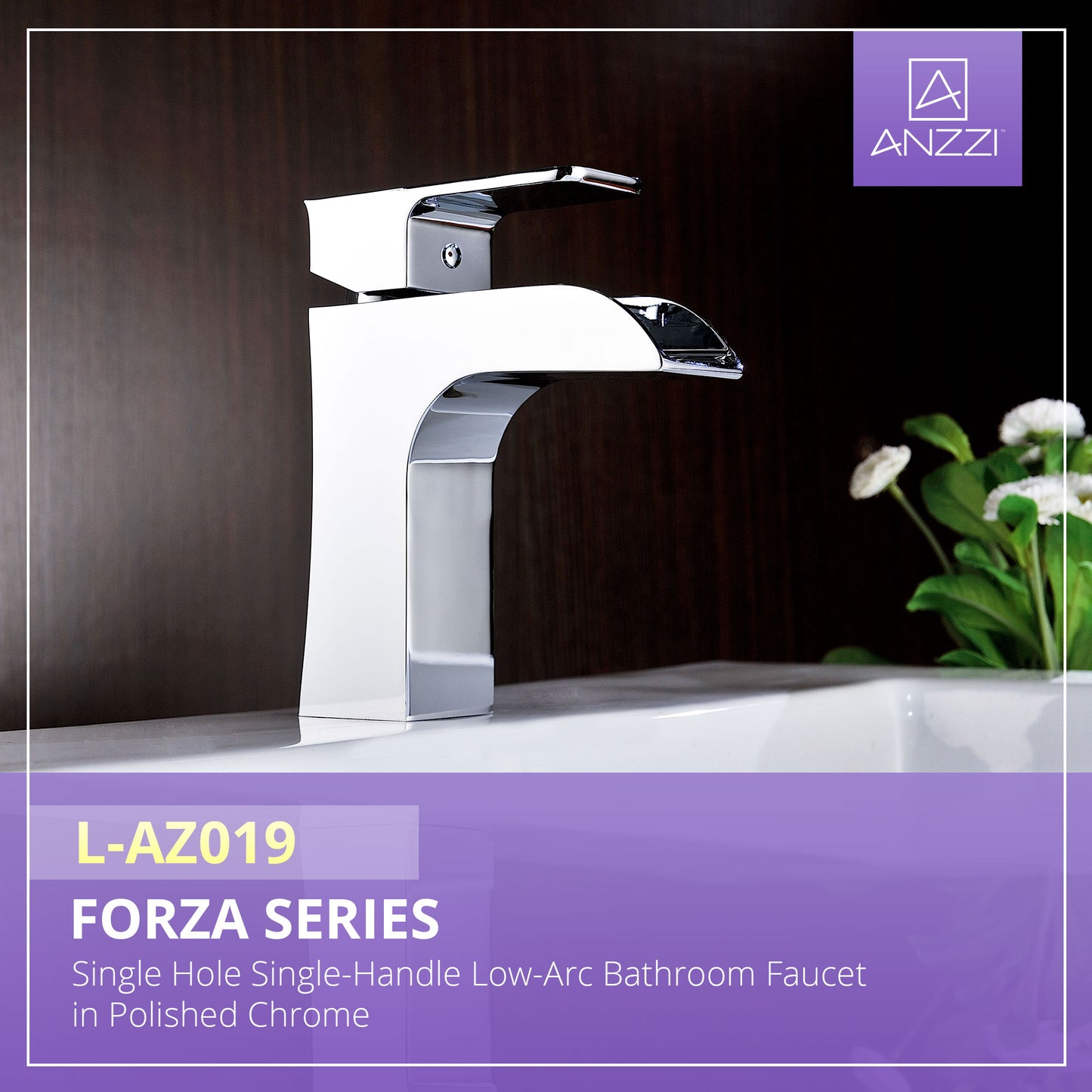 Forza Series Single Hole Single-Handle Low-Arc Bathroom Faucet