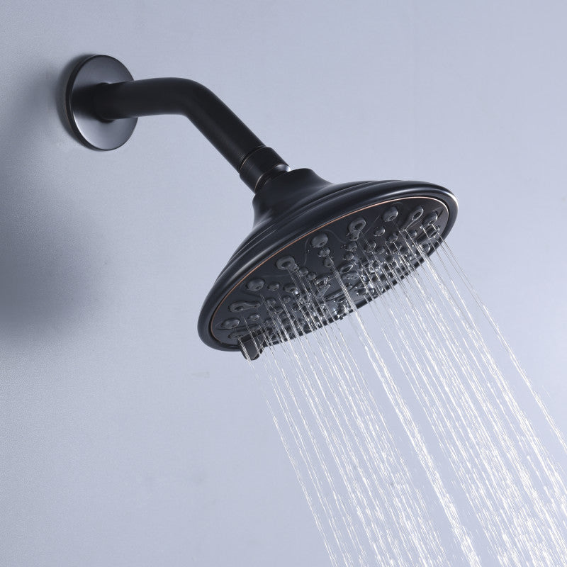 Mesto Series Single Handle Wall Mounted Showerhead and Bath Faucet Set in Oil Rubbed Bronze