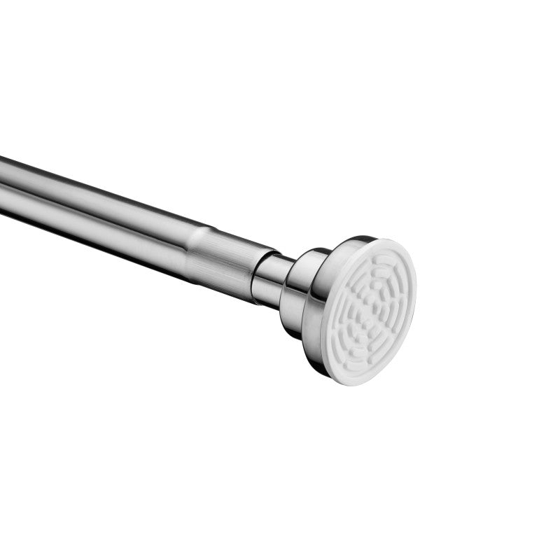 AC-AZSR88CH - 48-88 Inches Shower Curtain Rod with Shower Hooks in Polished Chrome | Adjustable Tension Shower Doorway Curtain Rod | Rust Resistant No Drilling Anti-Slip Bar for Bathroom | AC-AZSR88CH