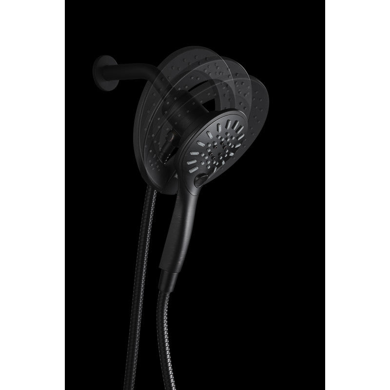 Magnetic Valkyrie Multi-Spray Retro-Fit 7.48 in. Dual Wall Mount Fixed and Handheld Shower Head with Magna-Diverter