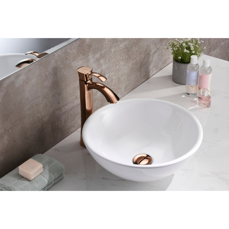 Deux Series Ceramic Vessel Sink in White