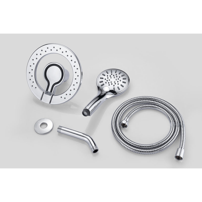 Magnetic Valkyrie Multi-Spray Retro-Fit 7.48 in. Dual Wall Mount Fixed and Handheld Shower Head with Magna-Diverter