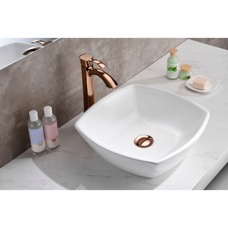 Deux Series Ceramic Vessel Sink in White