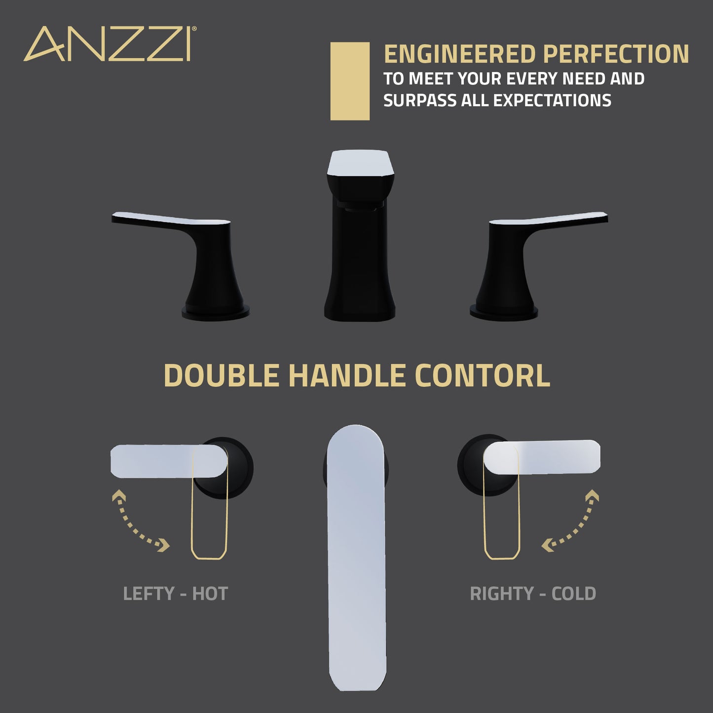 2-Handle 3-Hole 8 in. Widespread Bathroom Faucet With Pop-up Drain