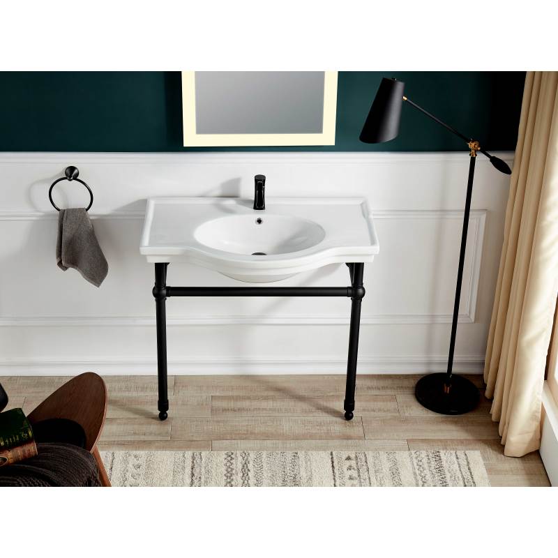 Viola 34.5 in. Console Sink with Ceramic Counter Top