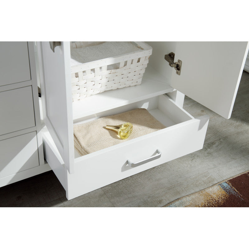 Chateau 72 in. W x 22 in. D Bathroom Vanity Set with Carrara Marble Top with White Sink
